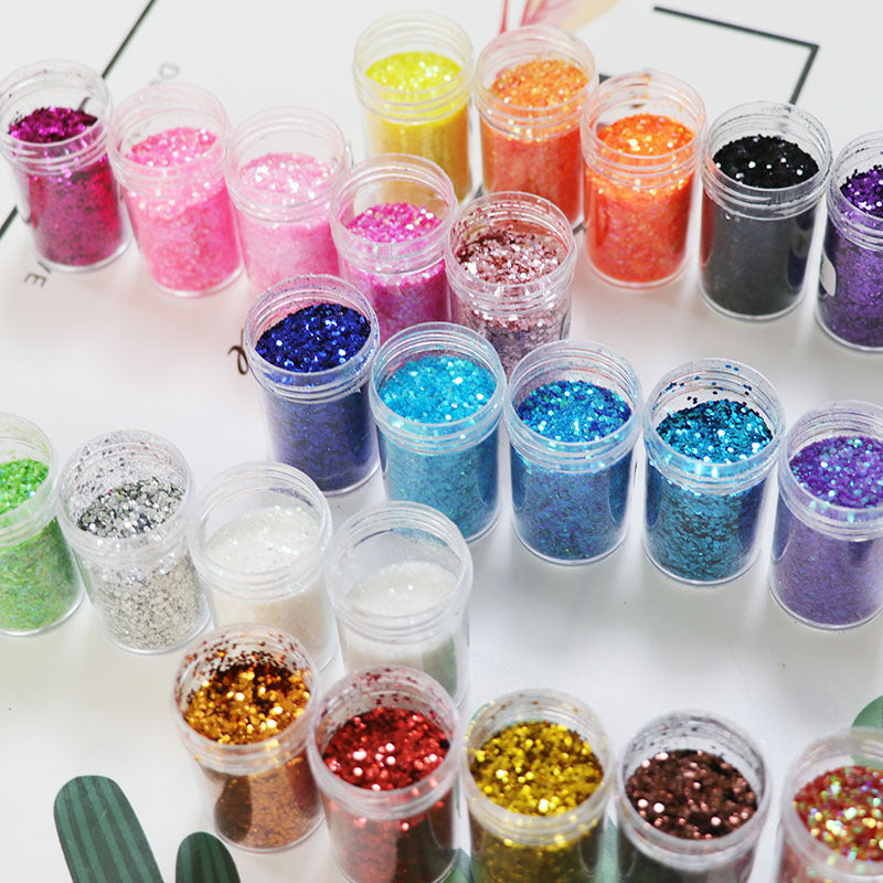 Wholesale 24 Color Gradient Glitter Crystal Dropper Filling Material